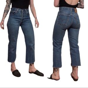 Vintage High Waisted Levi’s 501xx Cropped 29x31